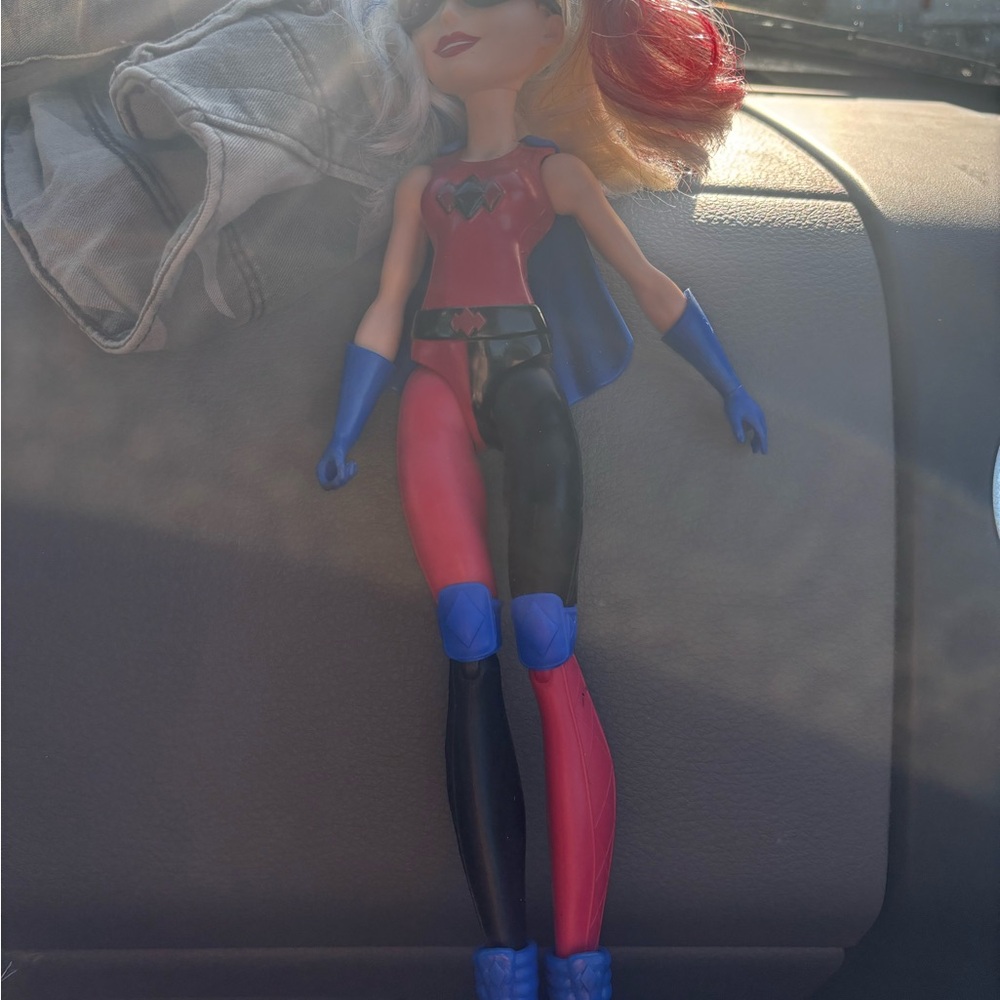 Superhero Doll with Red and Black Outfit